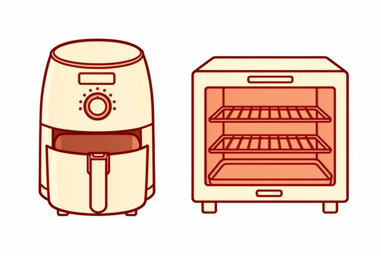 Basket and oven-style air fryers compared by capacity
